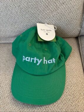 kate spade Green "party hat" Embroidered Baseball Cap from Target collab
